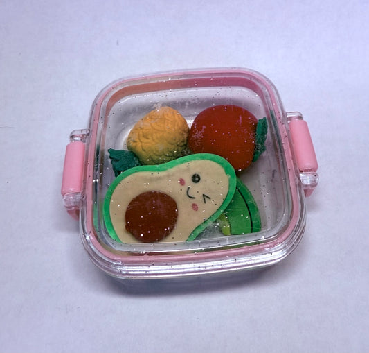 Set of colorful fruit-shaped erasers designs for school supplies or birthday party gifts - ideal for Party Favors