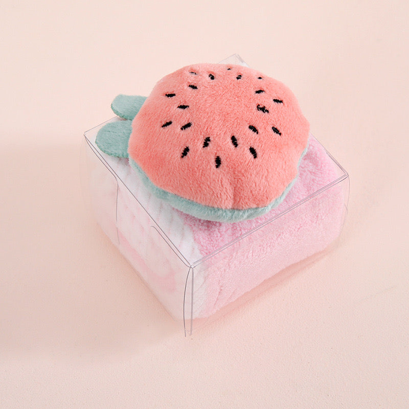 Adorable stuffed animal towel - soft plush toy that unfolds into a functional hooded towel for kids