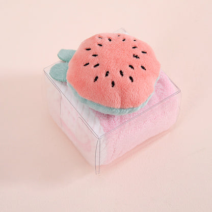 Adorable stuffed animal towel - soft plush toy that unfolds into a functional hooded towel for kids