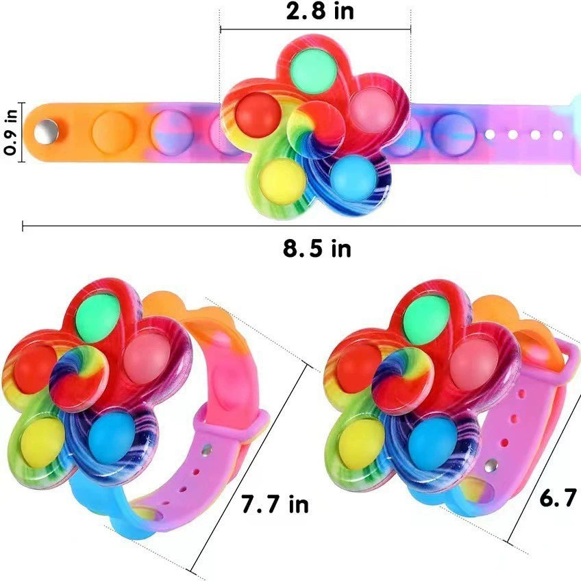 Goody bag gifts: Whirling LED bubble bracelet with multicolor lights - fun light-up toy for festivals, dances, or gifts or Swag