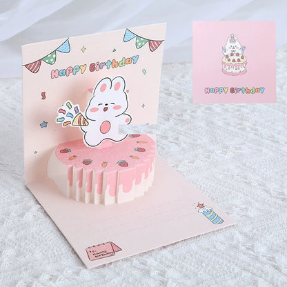 3D Pop-Up Cake Birthday Cards (3 colors)