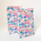 10 colorful mermaid loot bags with sparkling scales - great for pool parties,  summer celebration favor