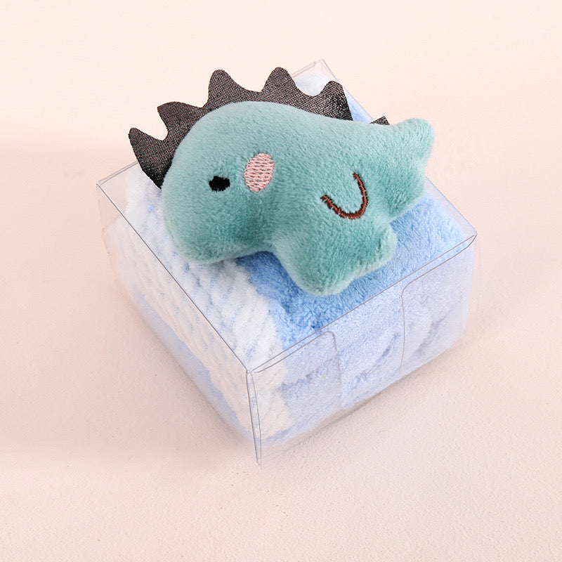 Cute animal-shaped hooded towel - 2-in-1 plush toy that converts to an absorbent bath towel for children